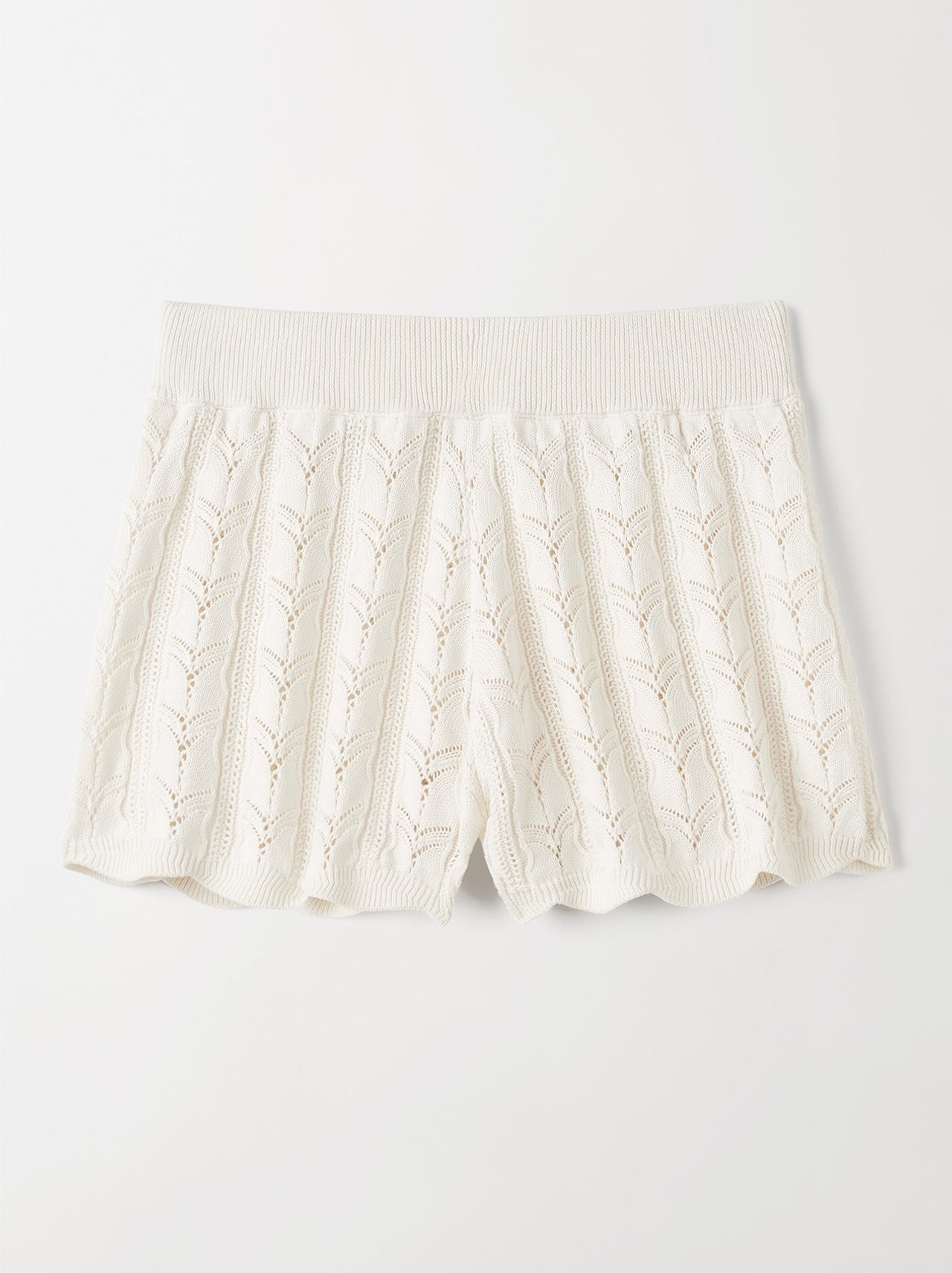 CROCHET SHORTS IN WHITE