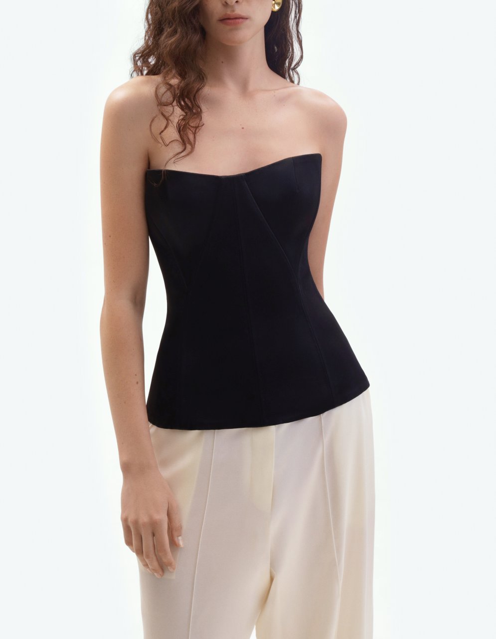 CORSET WITH GEOMETRIC DETAILS