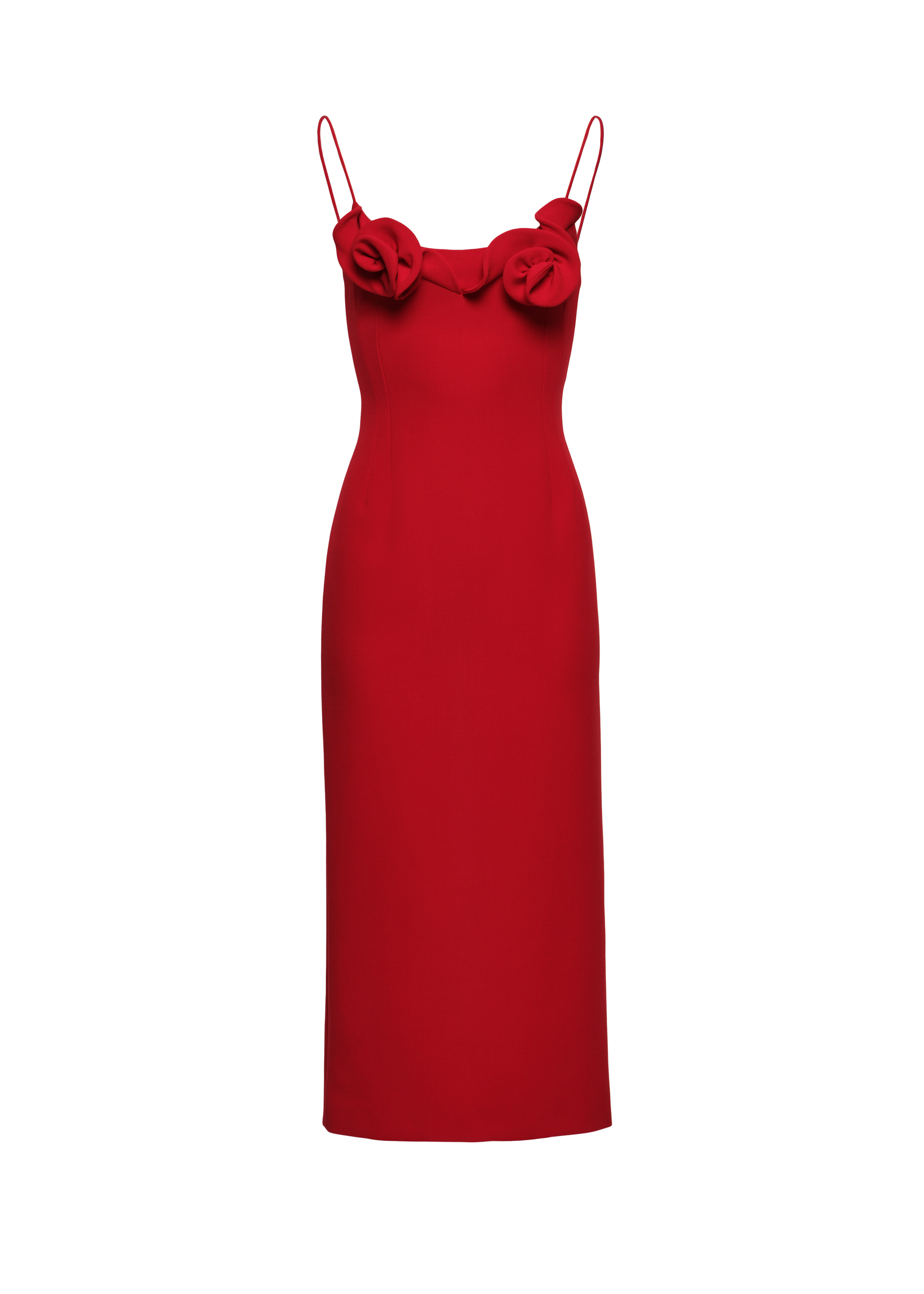 CREPE DRESS IN RED