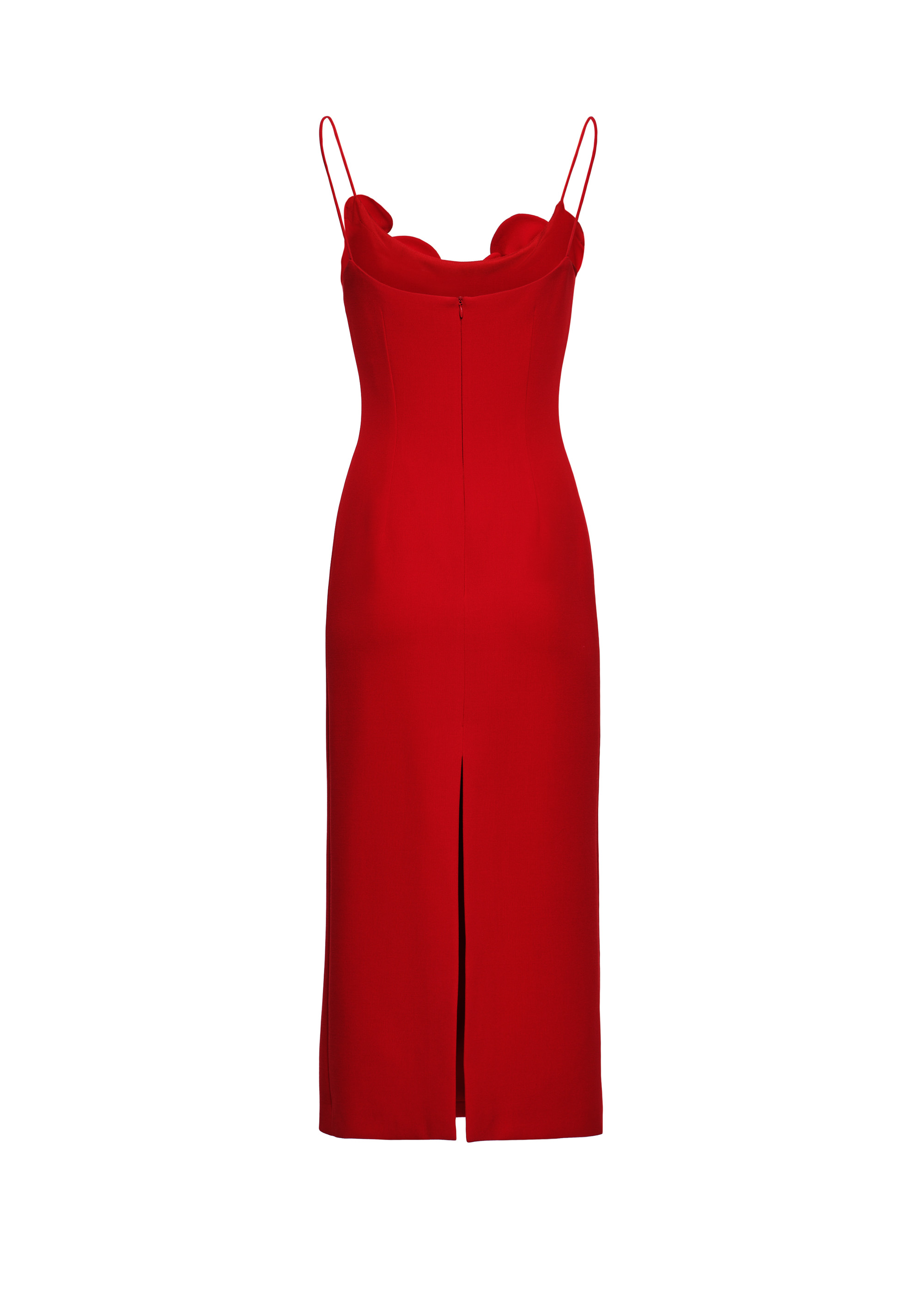 CREPE DRESS IN RED