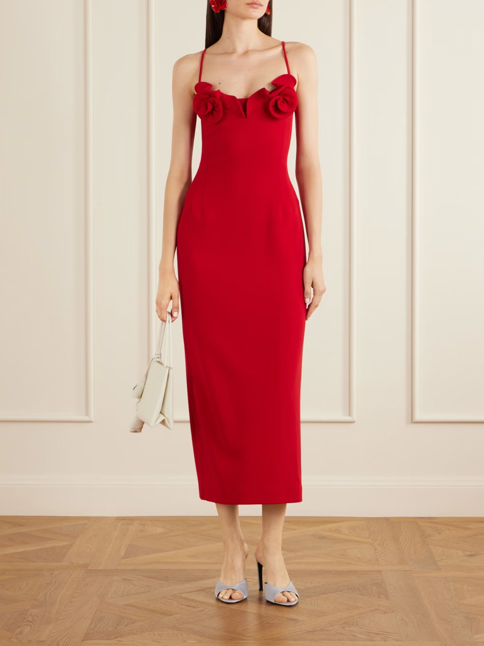 CREPE DRESS IN RED