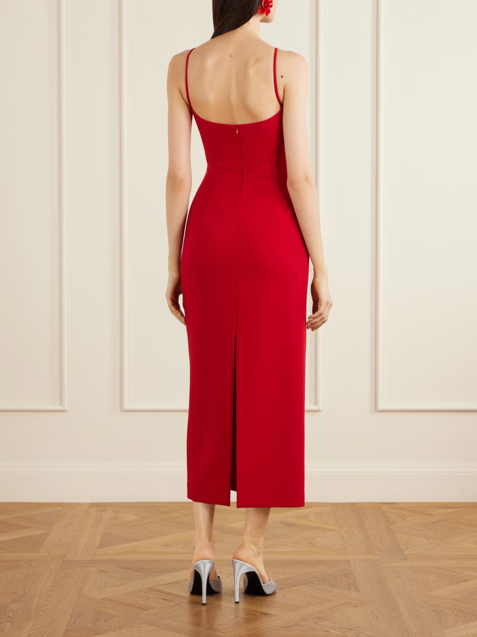 CREPE DRESS IN RED