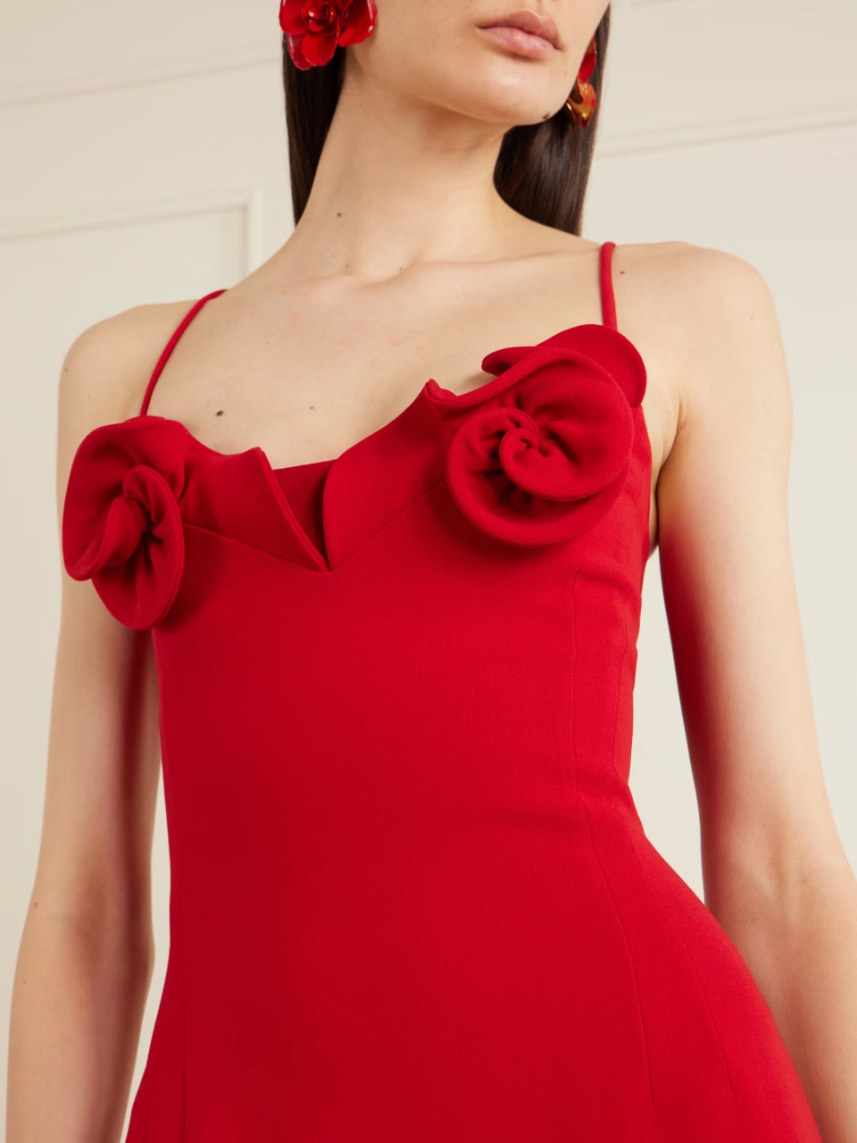 CREPE DRESS IN RED
