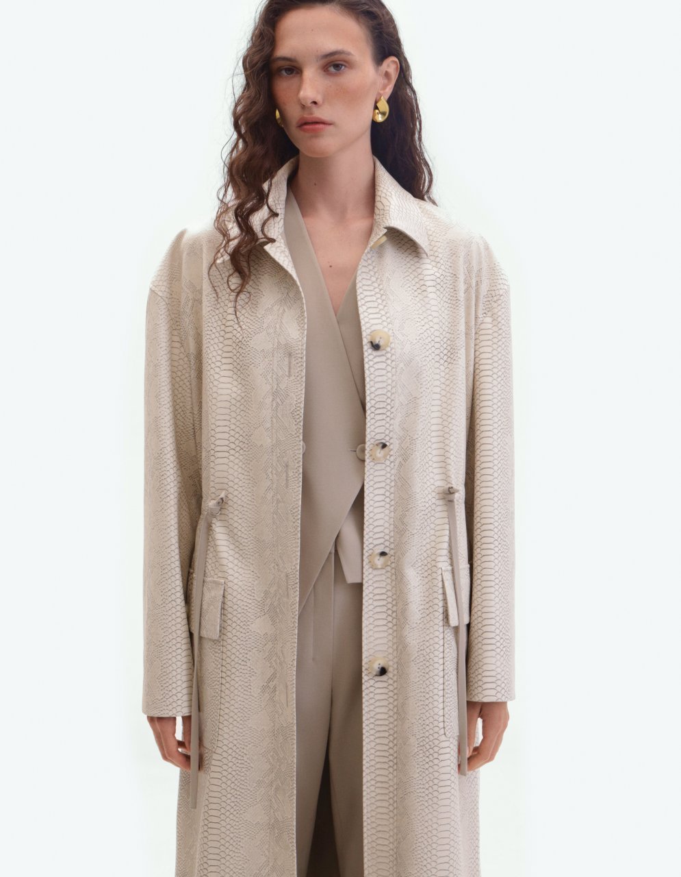 TAUPE ASYMMETRIC-HEM VEST