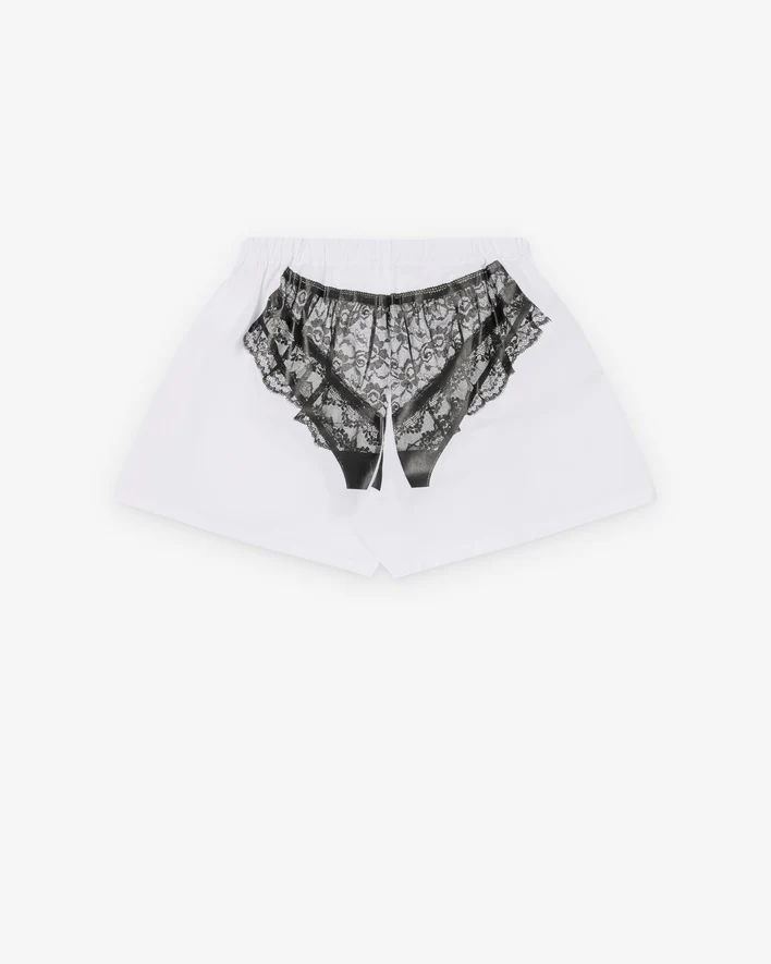 WOMEN TROMPE L'OEIL BOXER SHORTS WOVEN
