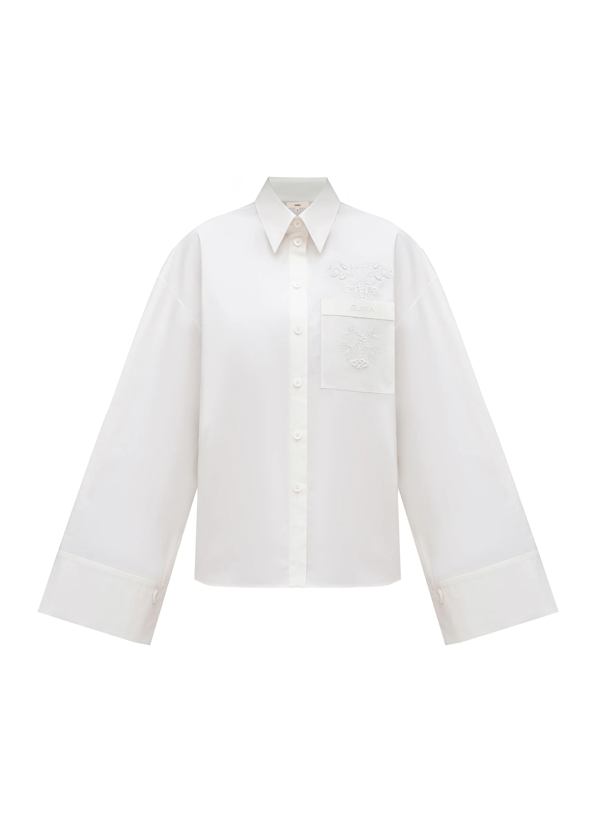 ZORYANA EMBROIDERED SHIRT IN WHITE
