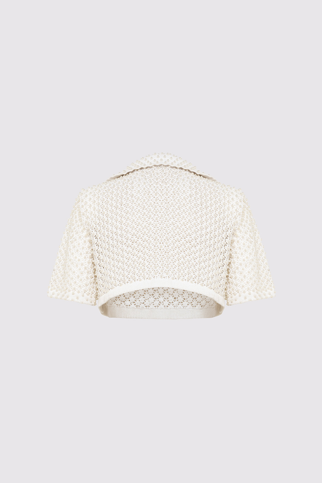 KNIT POLO SHIRT WITH BEADED DECORATIONS