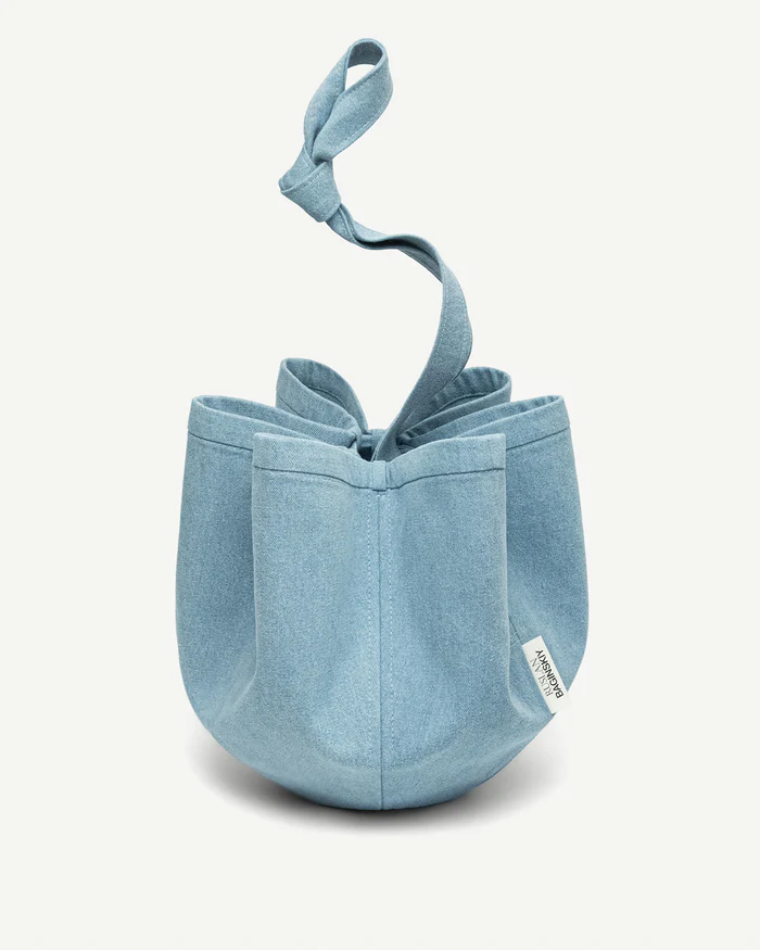 RUSLAN BAGINSKIY DENIM TOTE BAG IN BLUE
