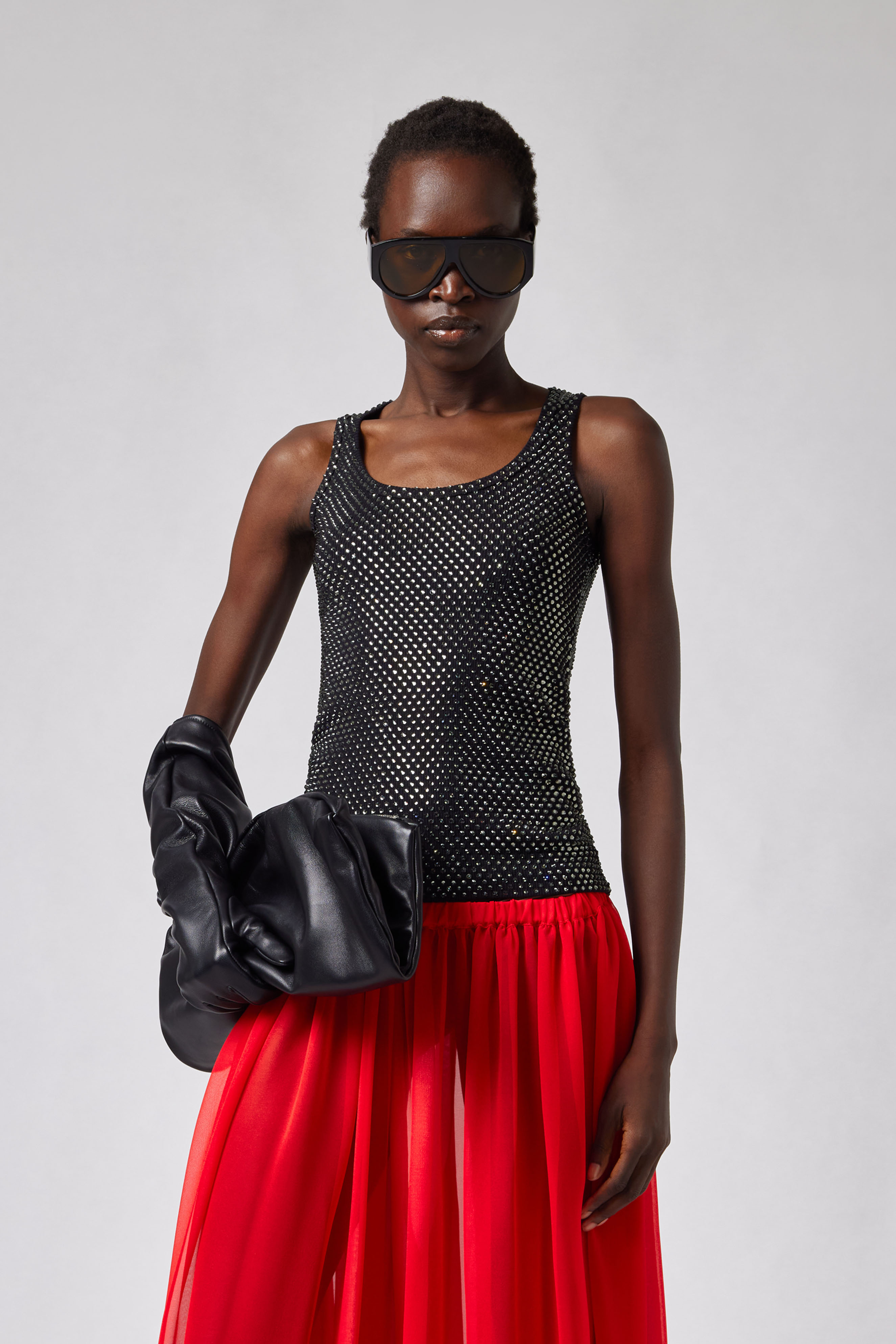 CANOTTA TANK TOP IN BLACK 