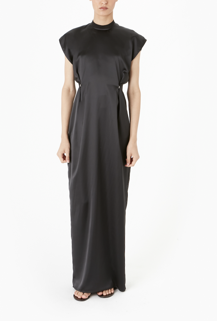 ZERO WASTE ADJUSTABLE DRESS IN BLACK