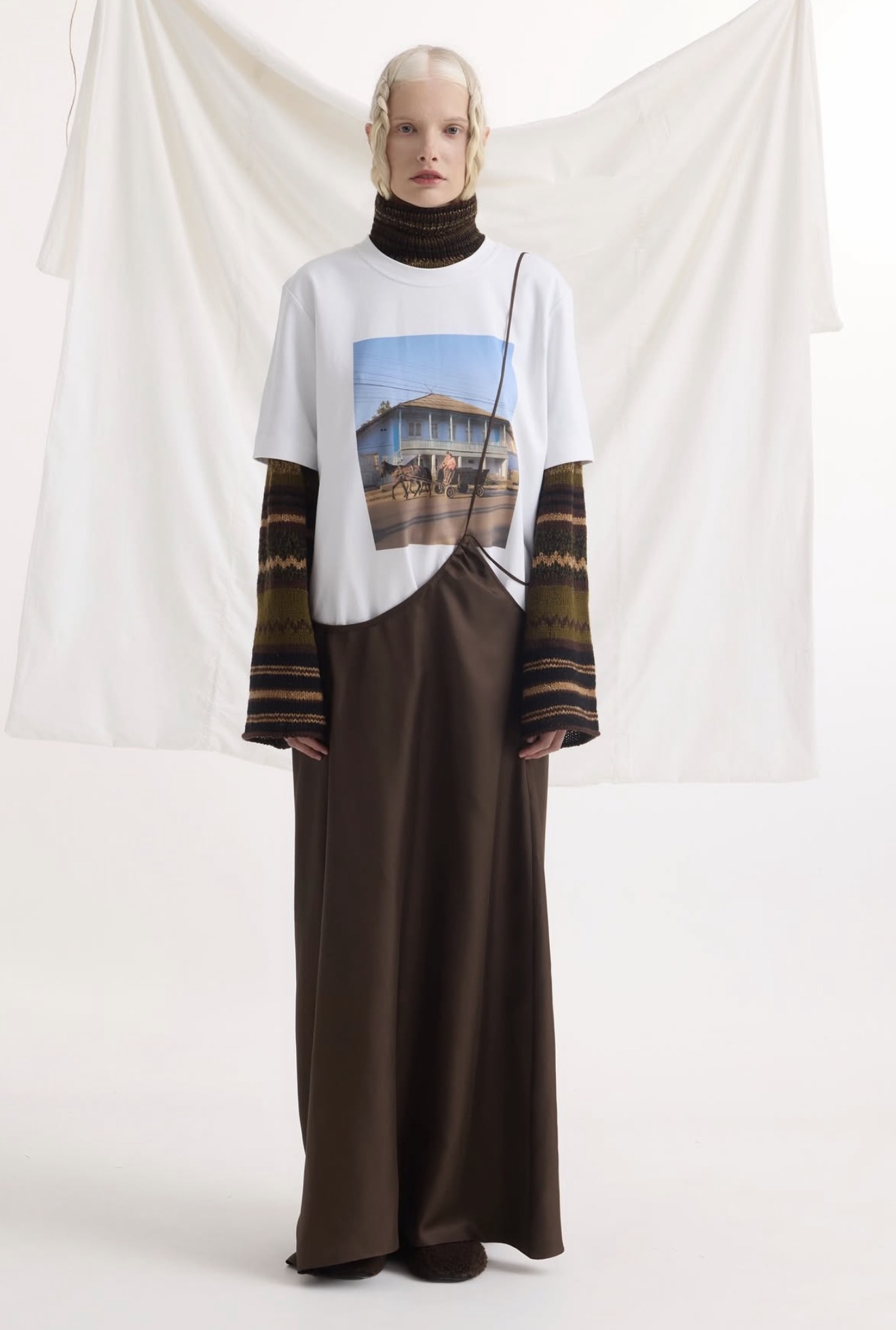 BROWN SUNDRESS-SKIRT