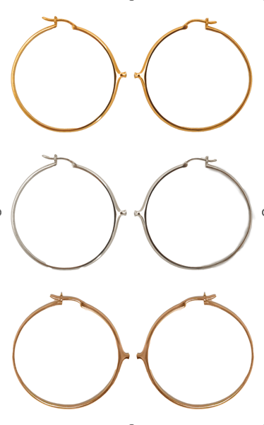 NENUPHAR HOOP EARRINGS IN ROSE GOLD