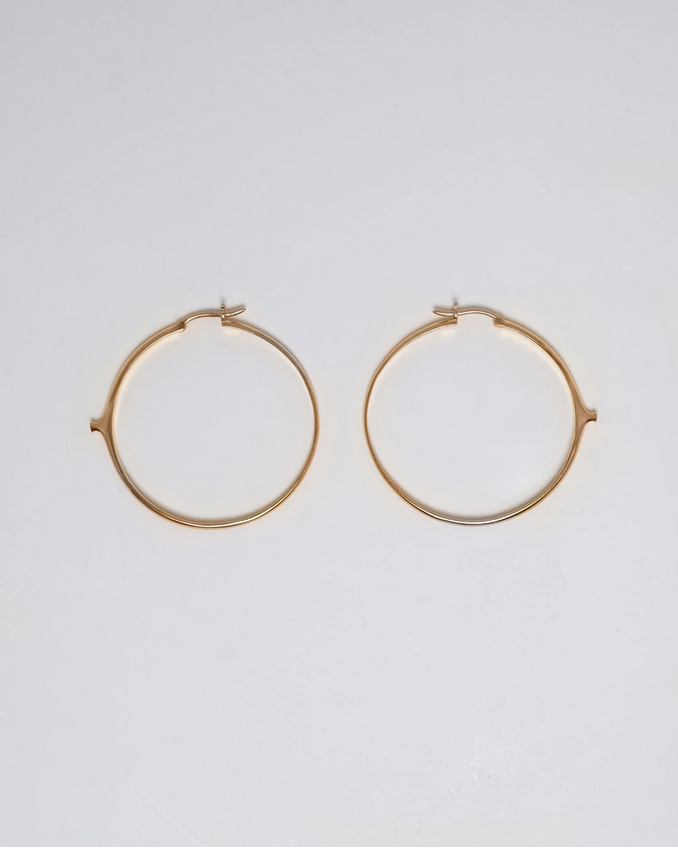 NENUPHAR HOOP EARRINGS IN ROSE GOLD