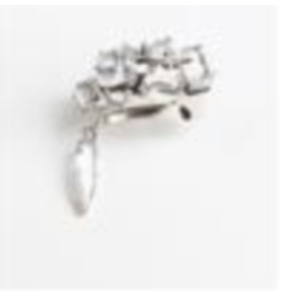 BLOWN CHARM EAR CUFF CLEAR SL - RH