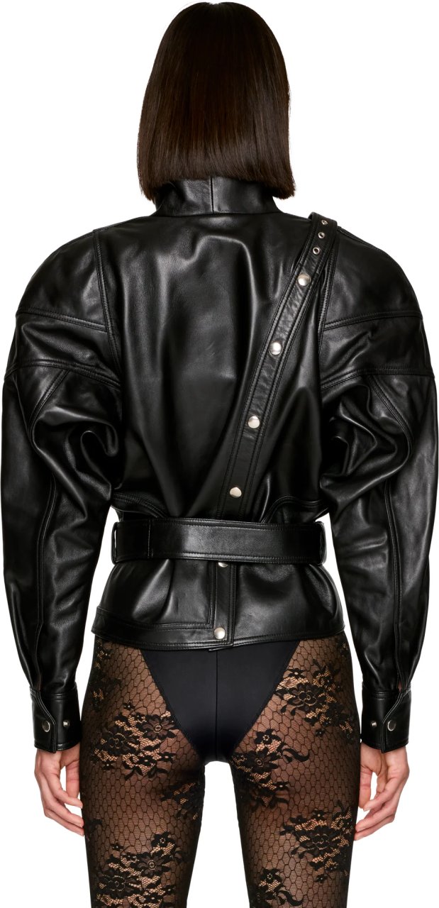 WOMEN BOMBSHELL JACKET LEATHER BLACK