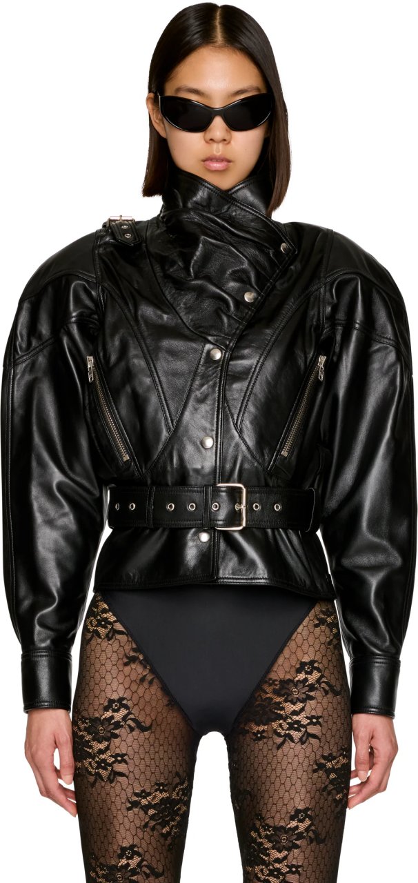 WOMEN BOMBSHELL JACKET LEATHER BLACK
