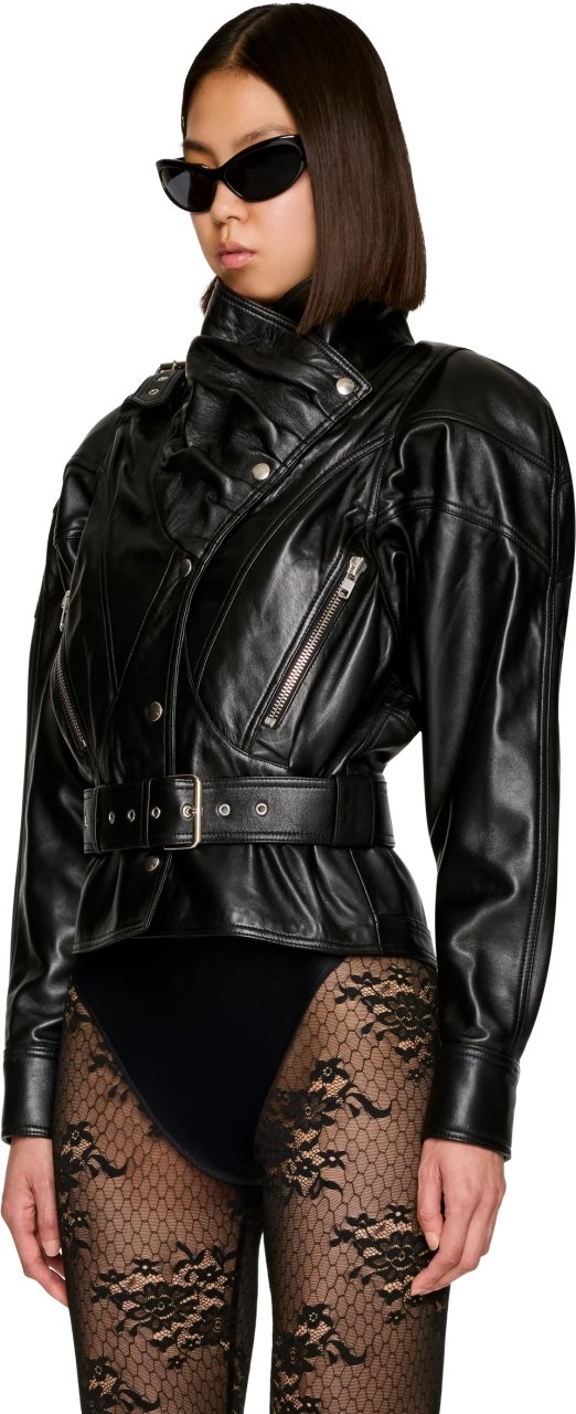 WOMEN BOMBSHELL JACKET LEATHER BLACK