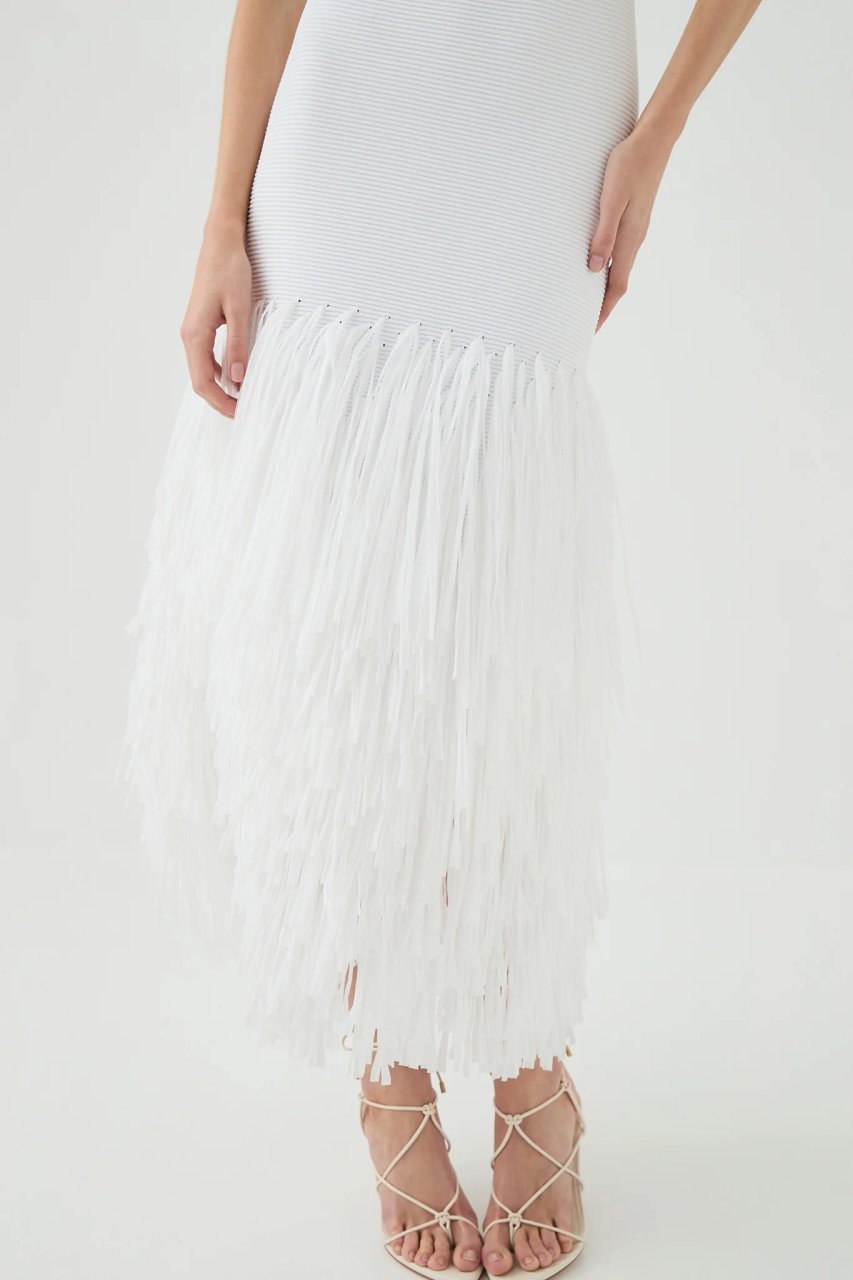 RUSHES RAFFIA MIDI DRESS
