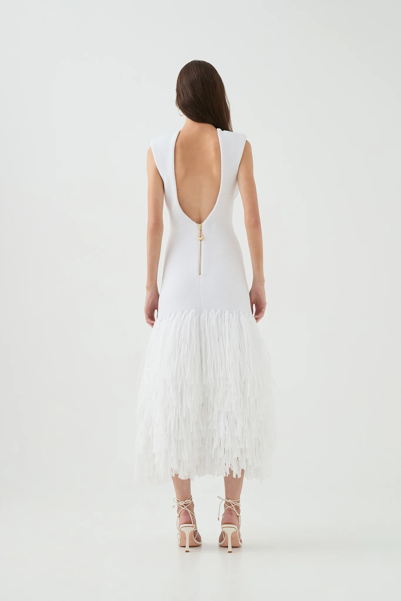 RUSHES RAFFIA MIDI DRESS