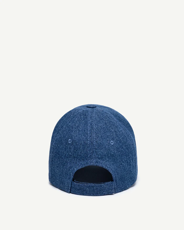 RUSLAN BAGINSKIY DENIM "MOTHER" BASEBALL CAP IN BLUE