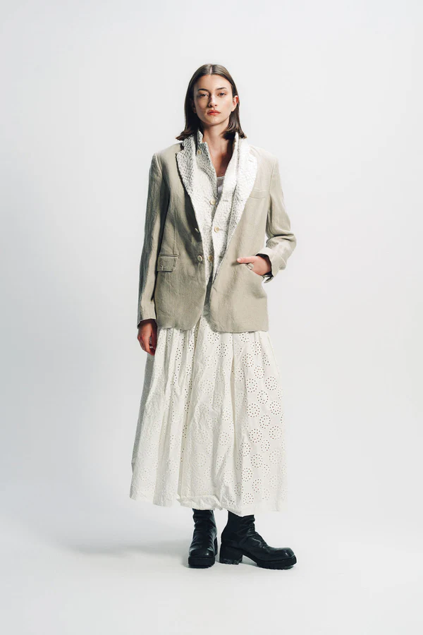 LACE BLAZER IN ECTRU