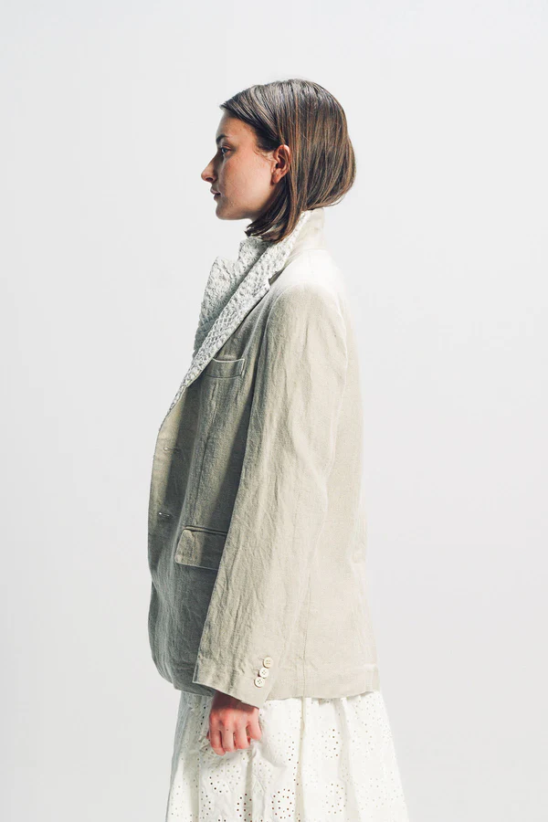 LACE BLAZER IN ECTRU