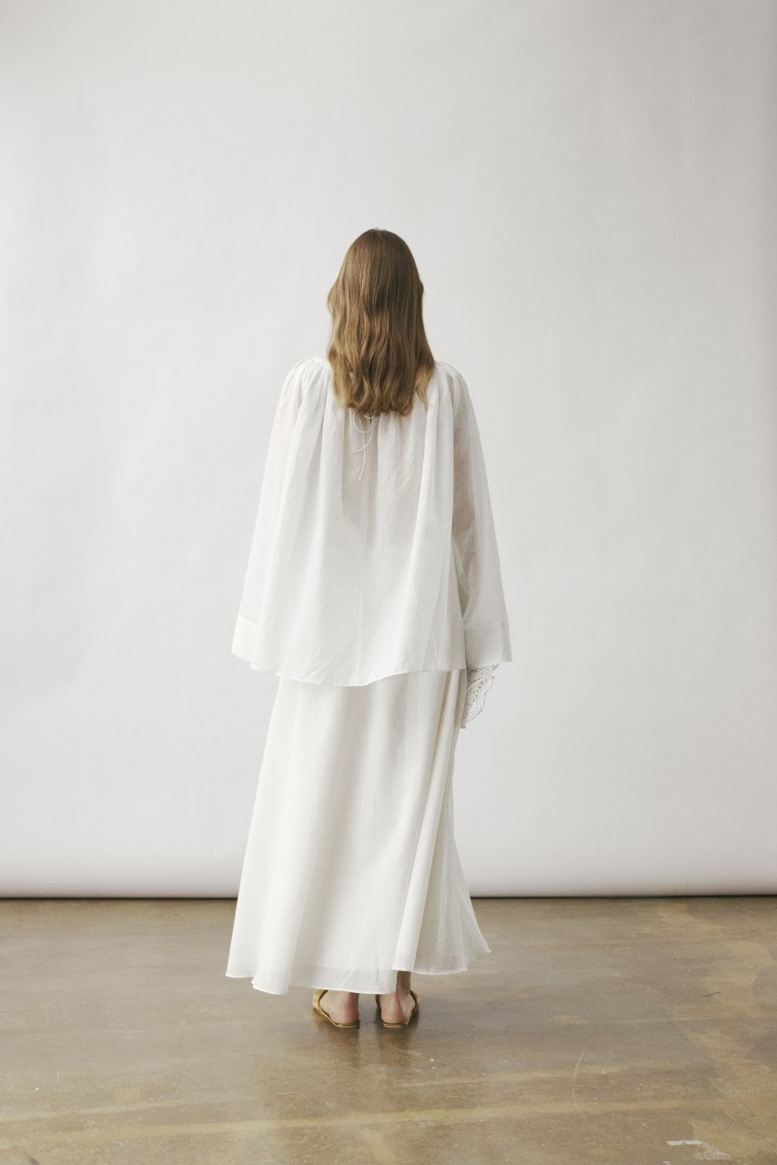 MEMPHIS GATHERED BLOUSE IN WHITE