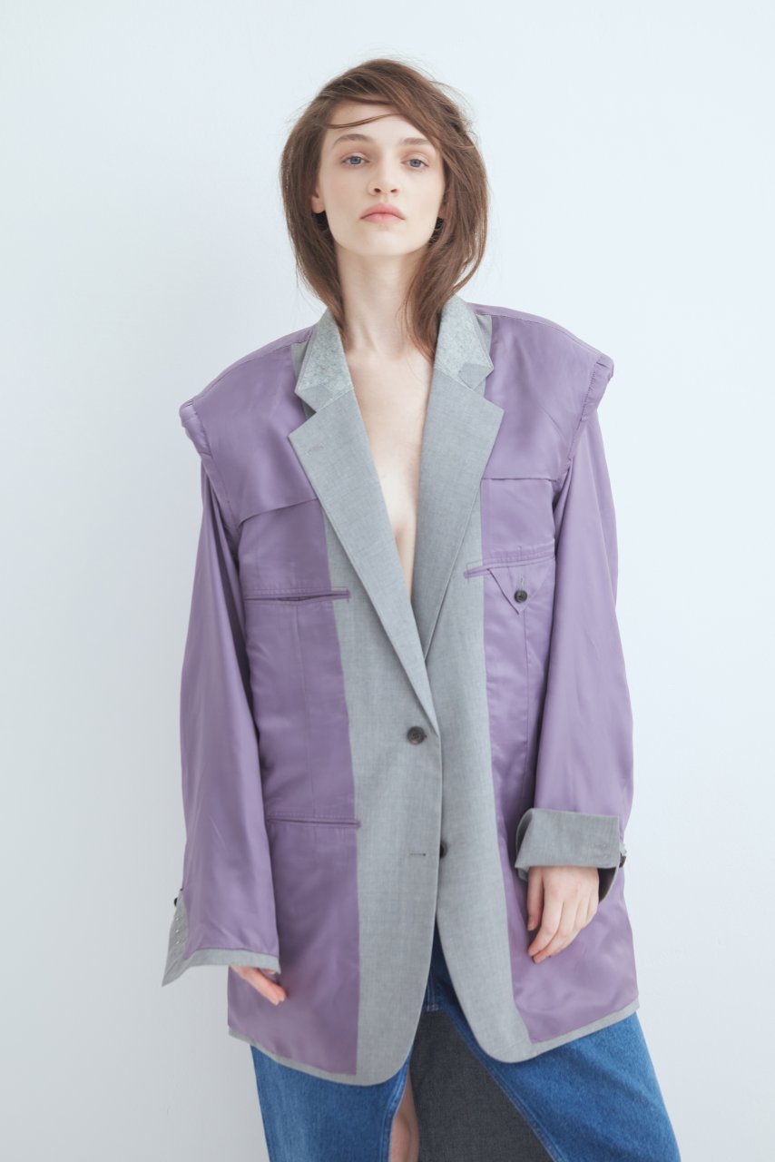 LAVENDER INSIDE-OUT BLAZER