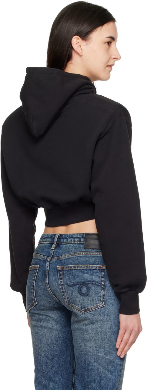 WOMEN SHOULDER PAD HOODIE KNIT