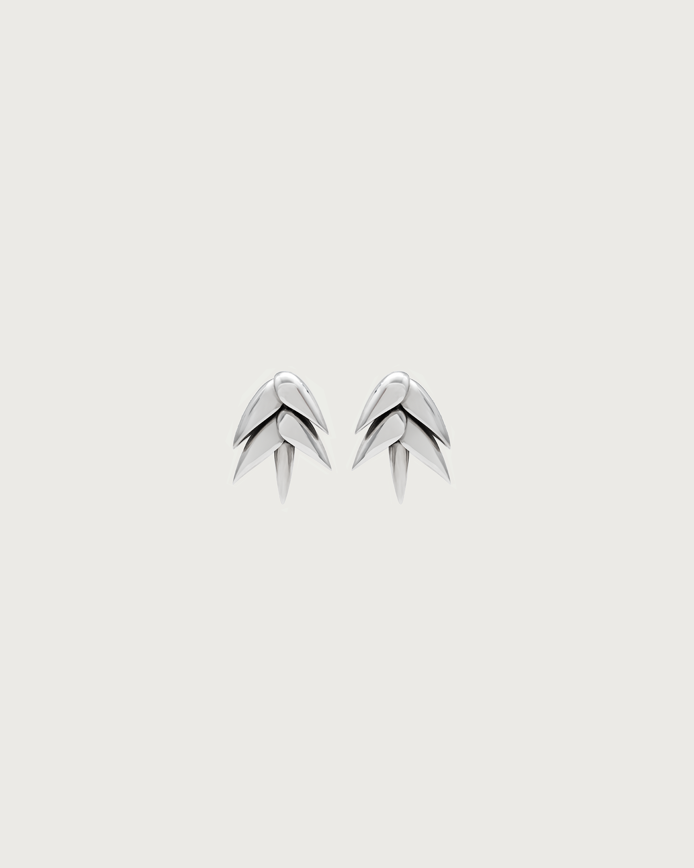 XS SPIKELET EARRINGS IN SILVER