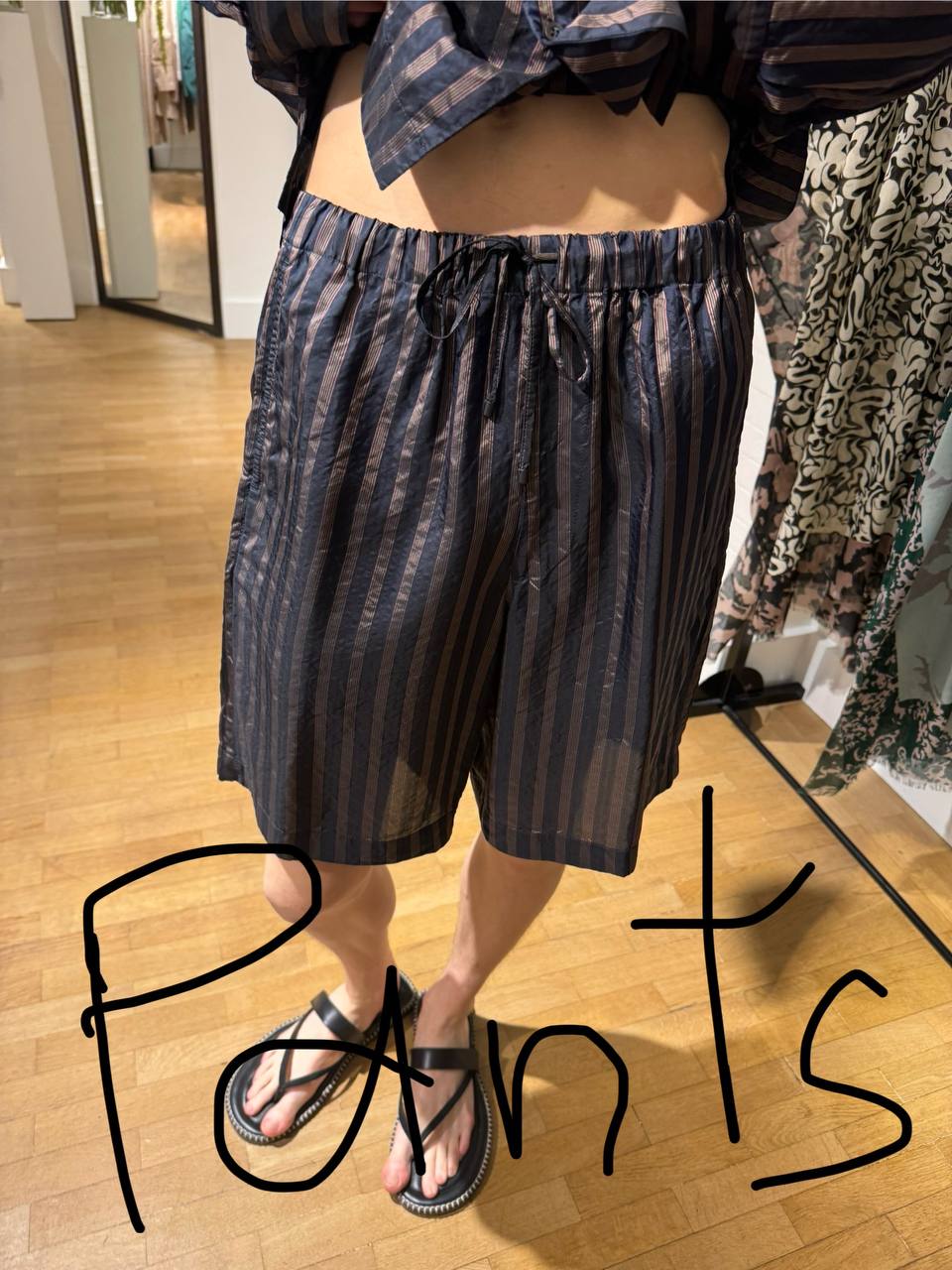 MEN'S STRIPED PANTS IN NAVY