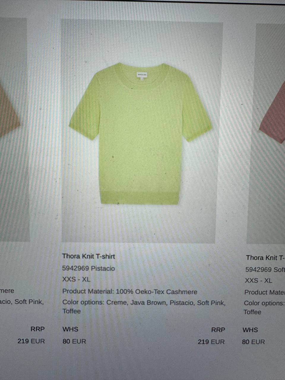 THORA KNIT T-SHIRT IN PISTACIO