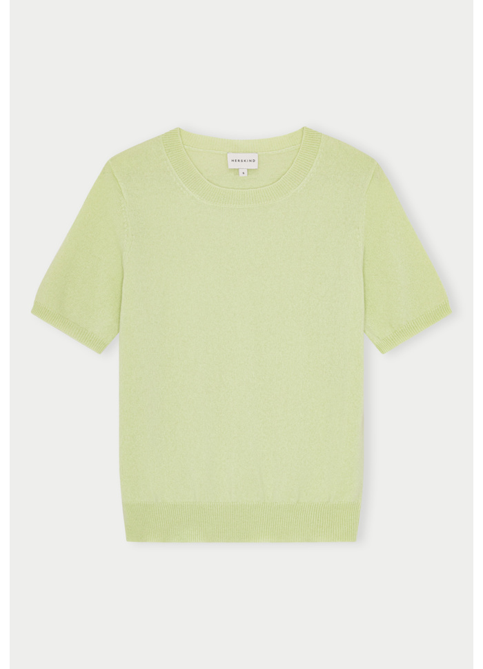 THORA KNIT T-SHIRT IN PISTACIO