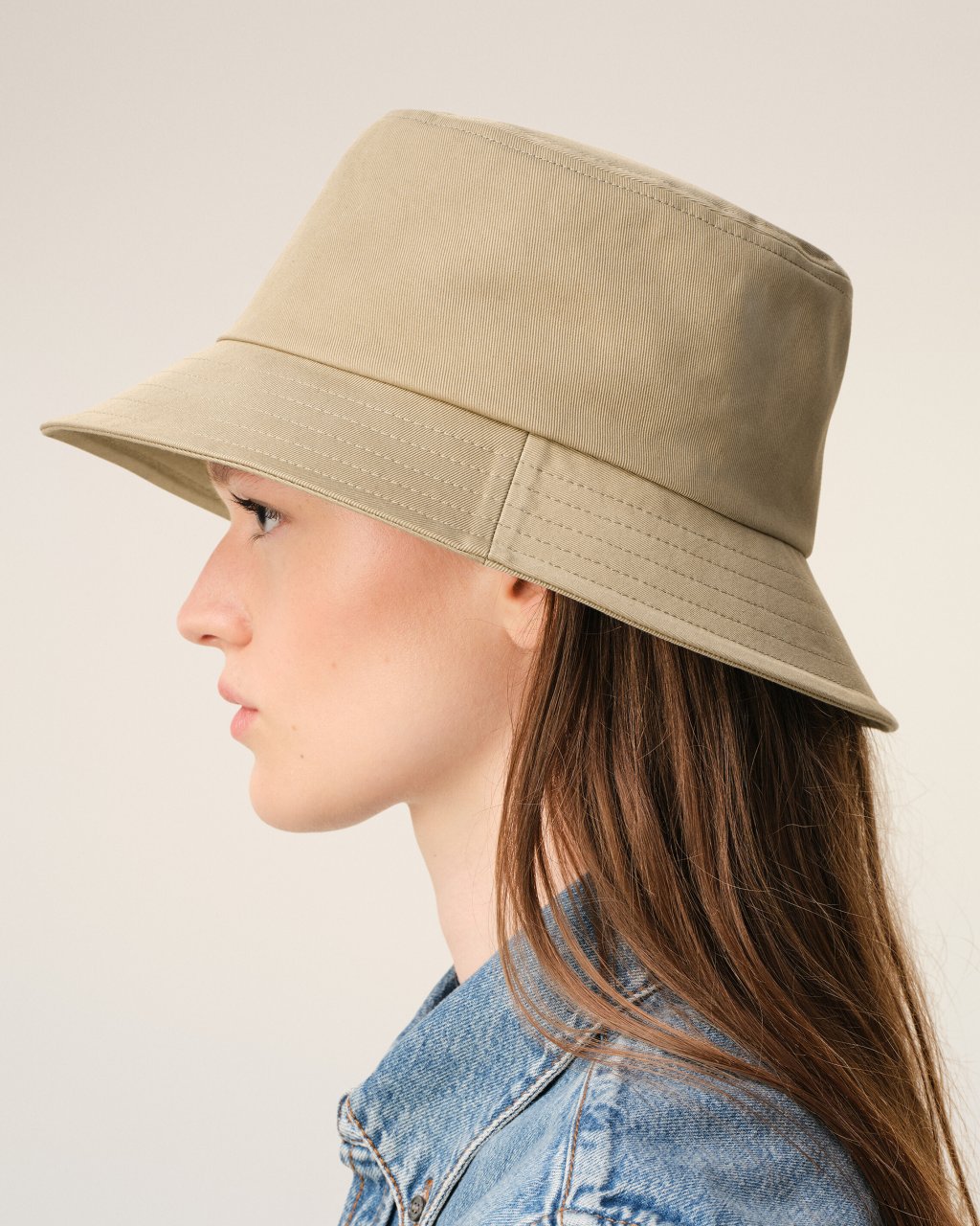 QUOTA -BLACK AMI DE COEUR BUCKET HAT IN BEIGE TAUPE