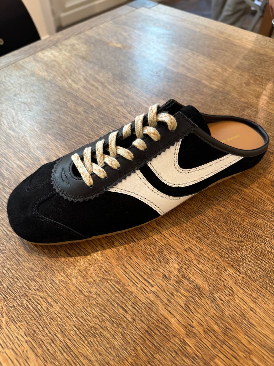 MEN'S MULES IN BLACK/WHITE