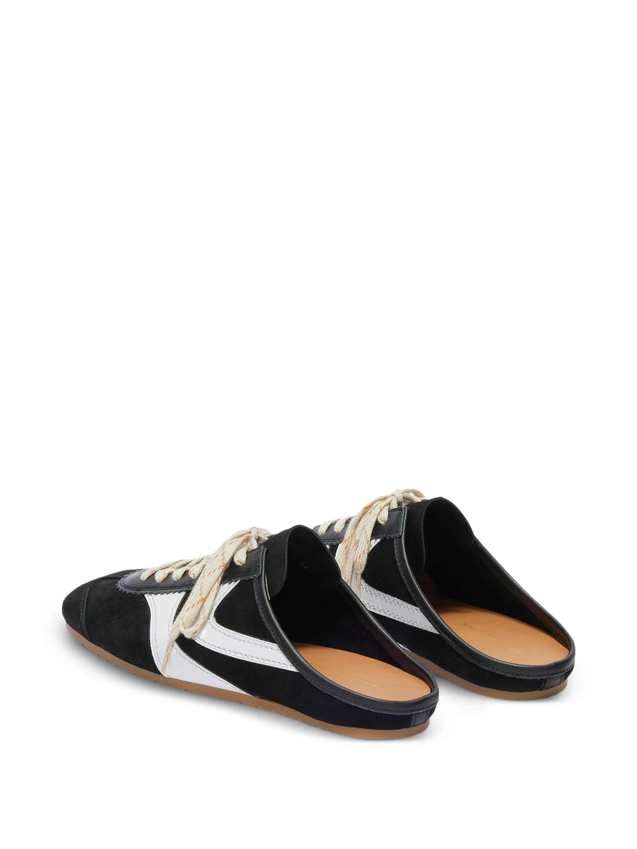 MEN'S MULES IN BLACK/WHITE