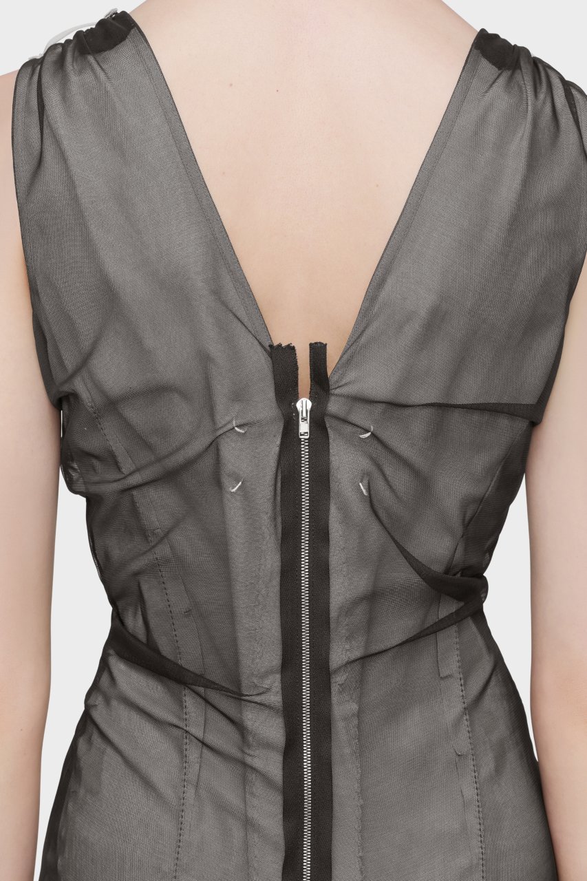 MIDI DRESS BROWN/LIGHT GREY