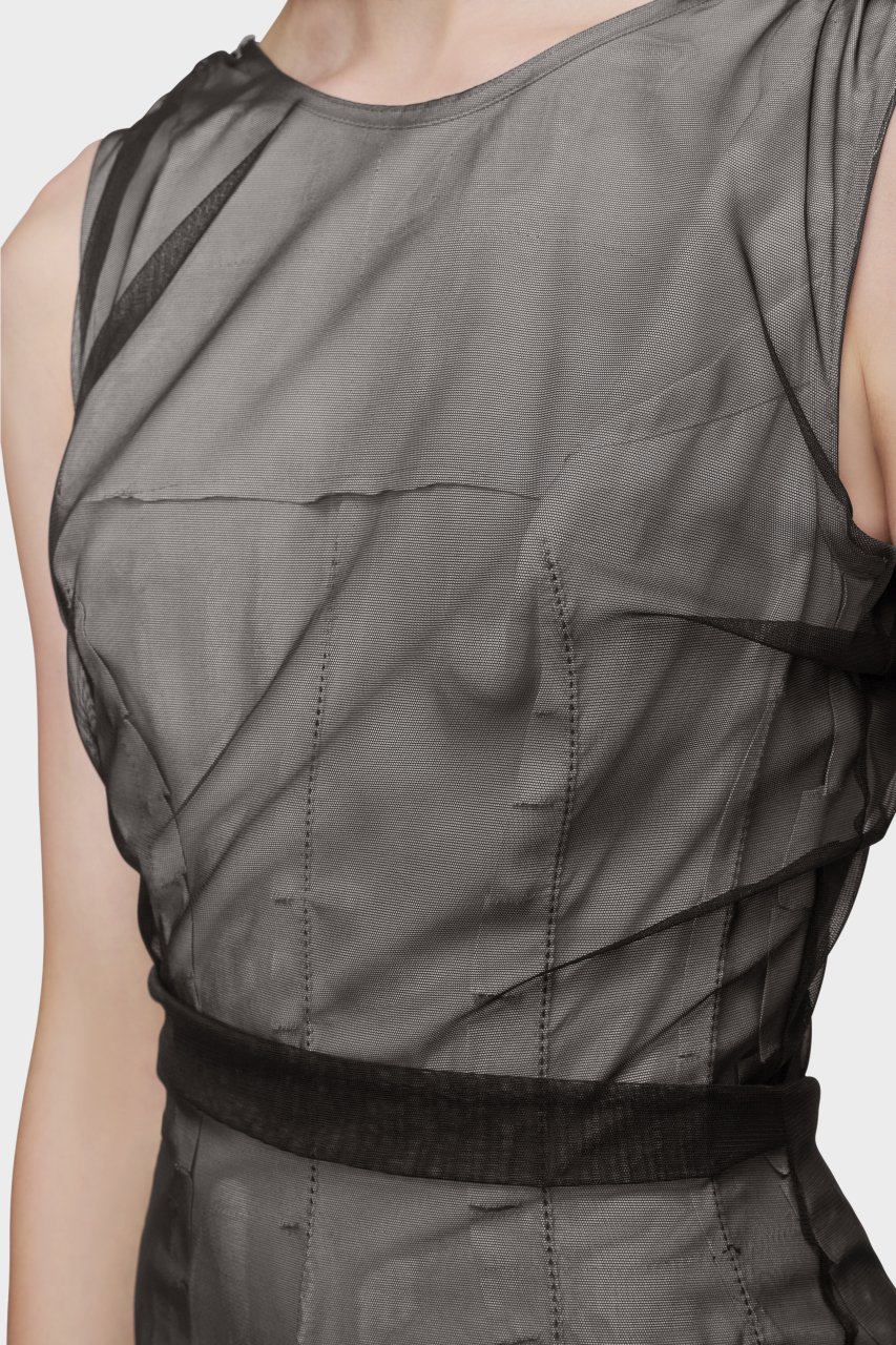 MIDI DRESS BROWN/LIGHT GREY