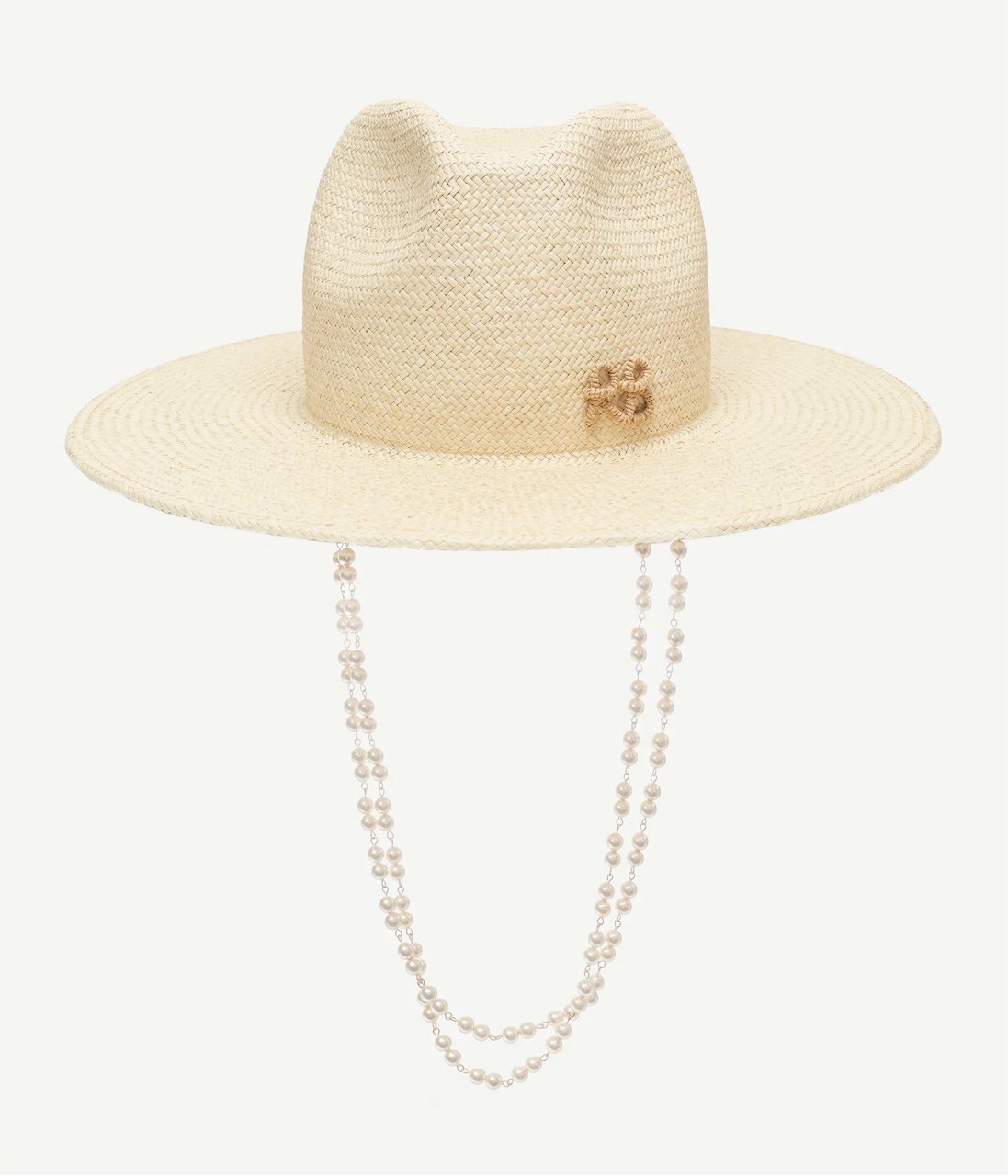 FEDORA HAT NATURAL STRAW IN MILK