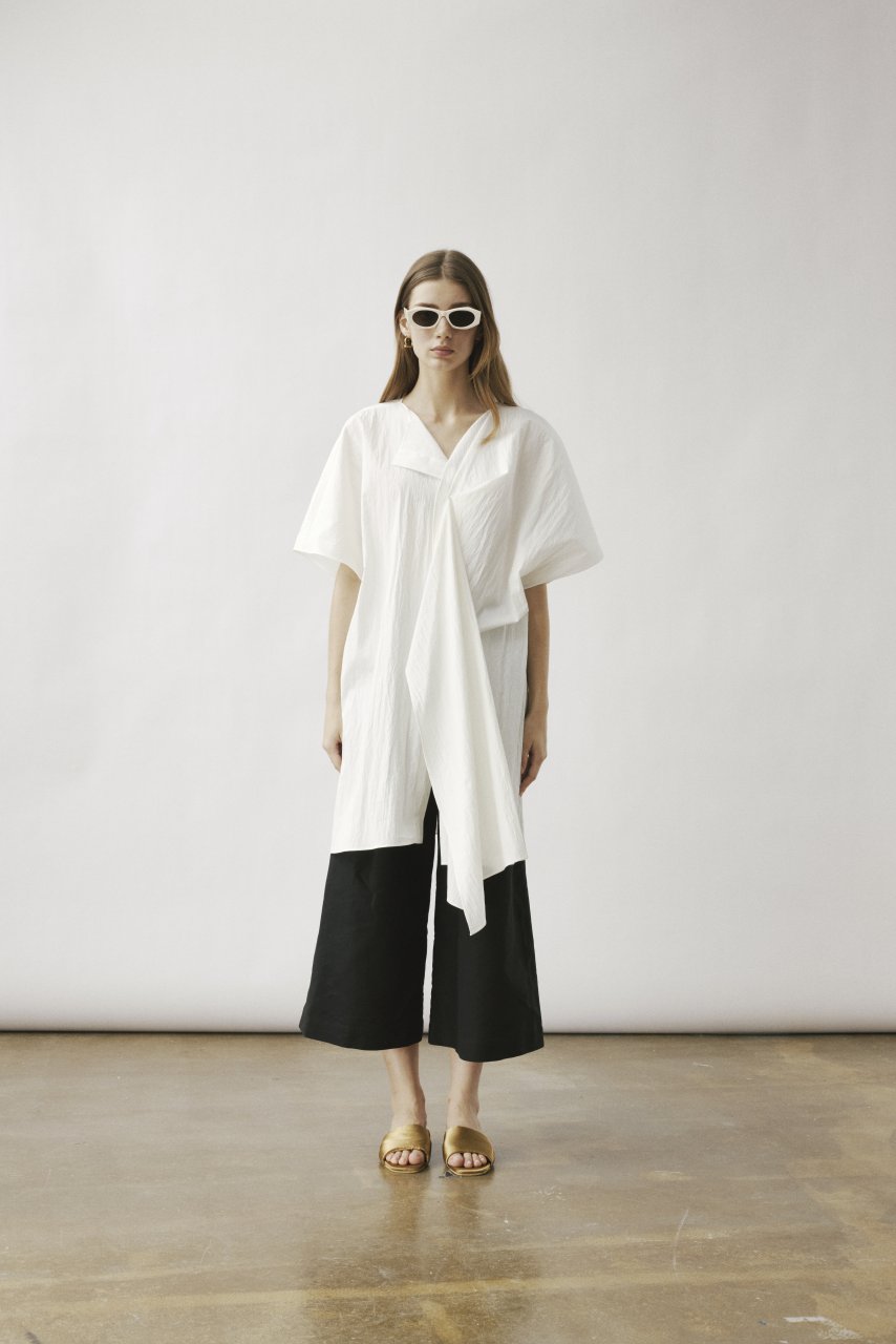 AVANA PLEAT MIDI DRESS IN WHITE 