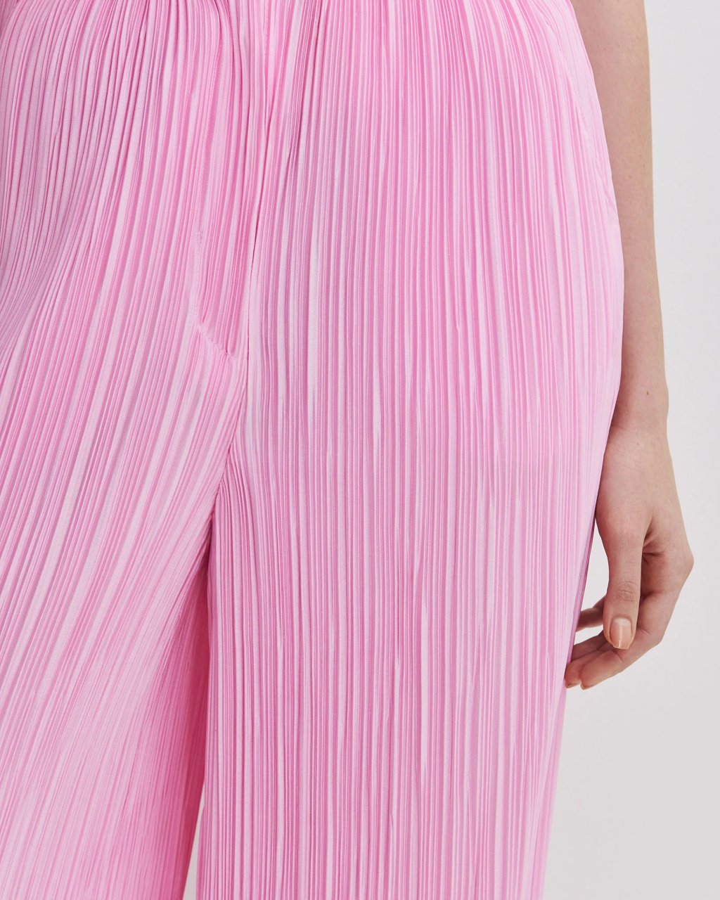 MICRO-PLEAT TROUSERS PINK-A-BOO