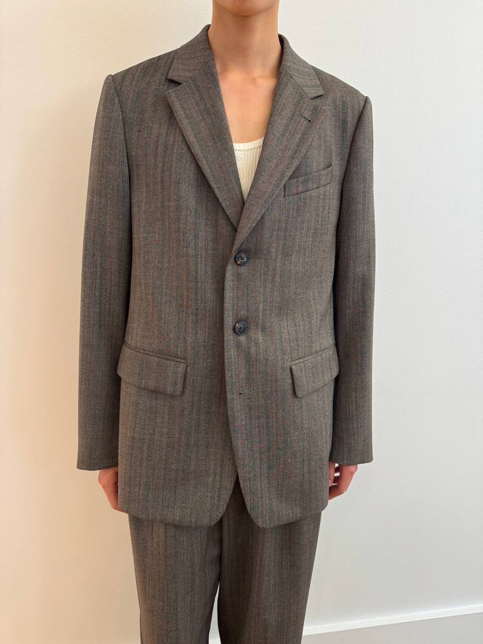 MEN'S JACKET IN GREY MELANGE