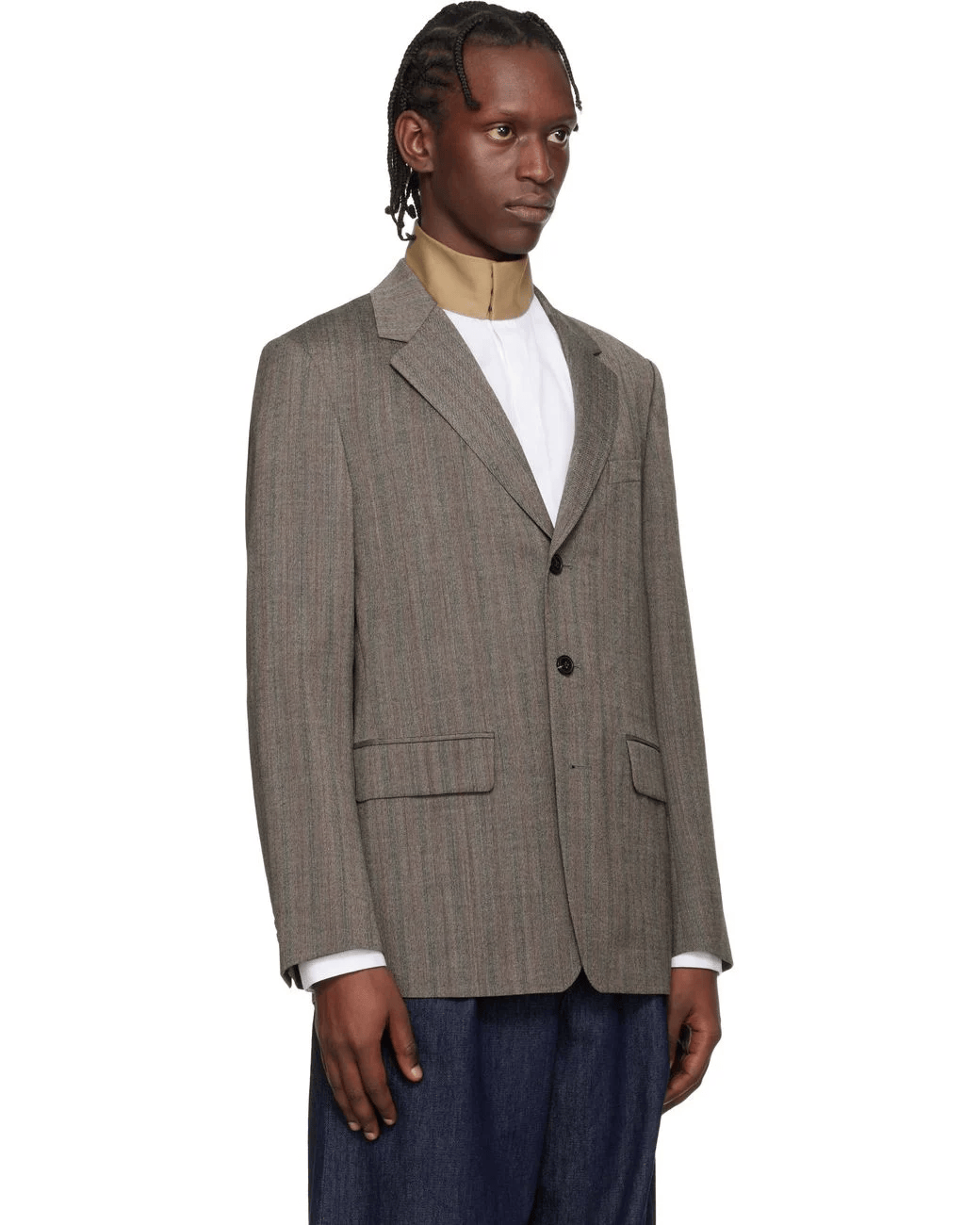 MEN'S JACKET IN GREY MELANGE