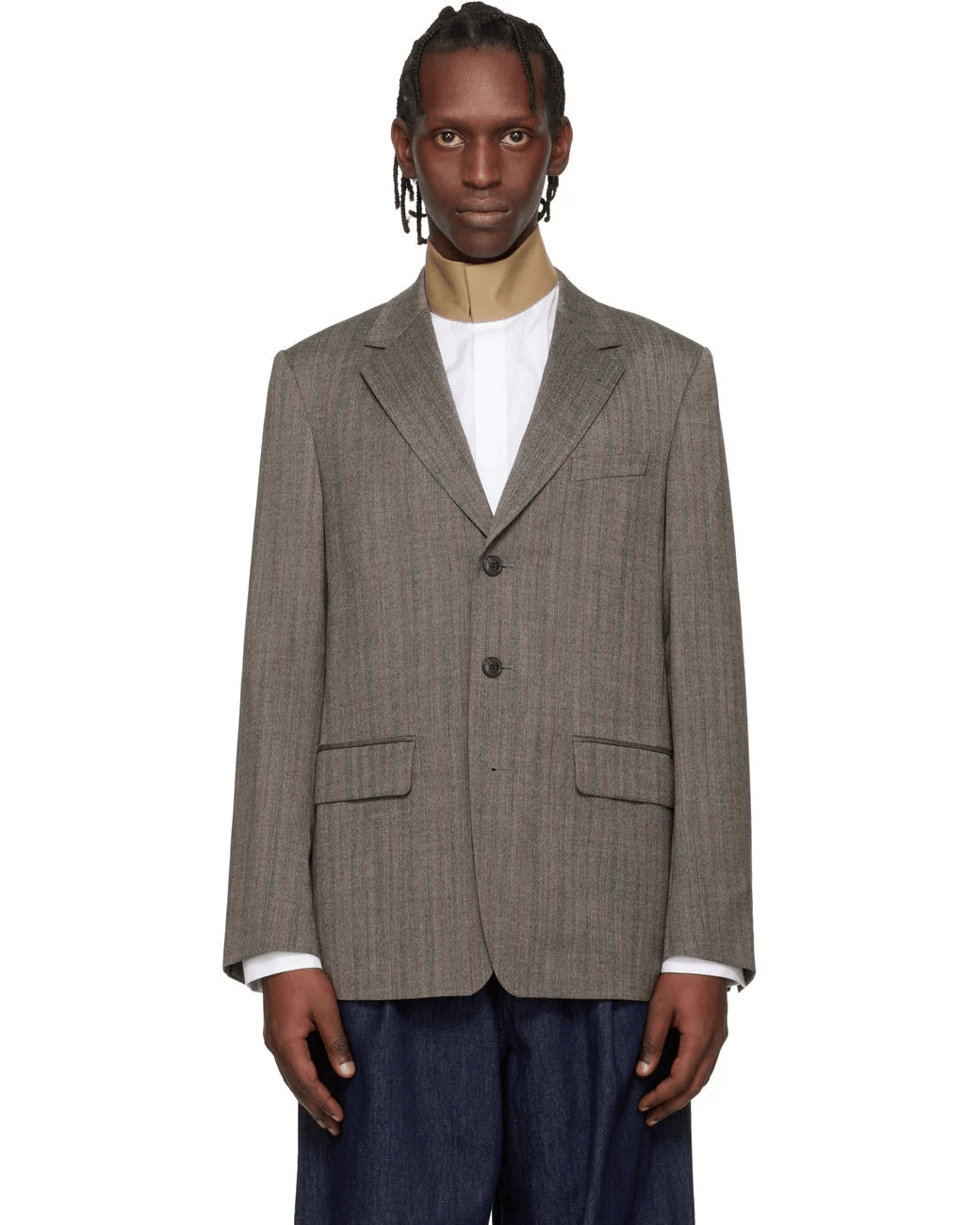 MEN'S JACKET IN GREY MELANGE
