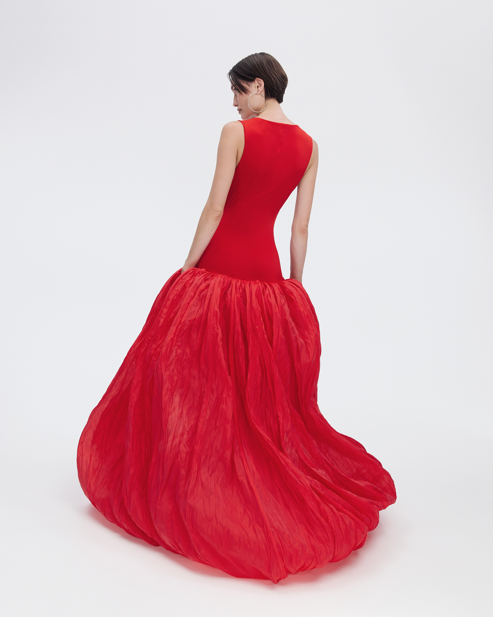 BALLOON ORGANZA MAXI DRESS