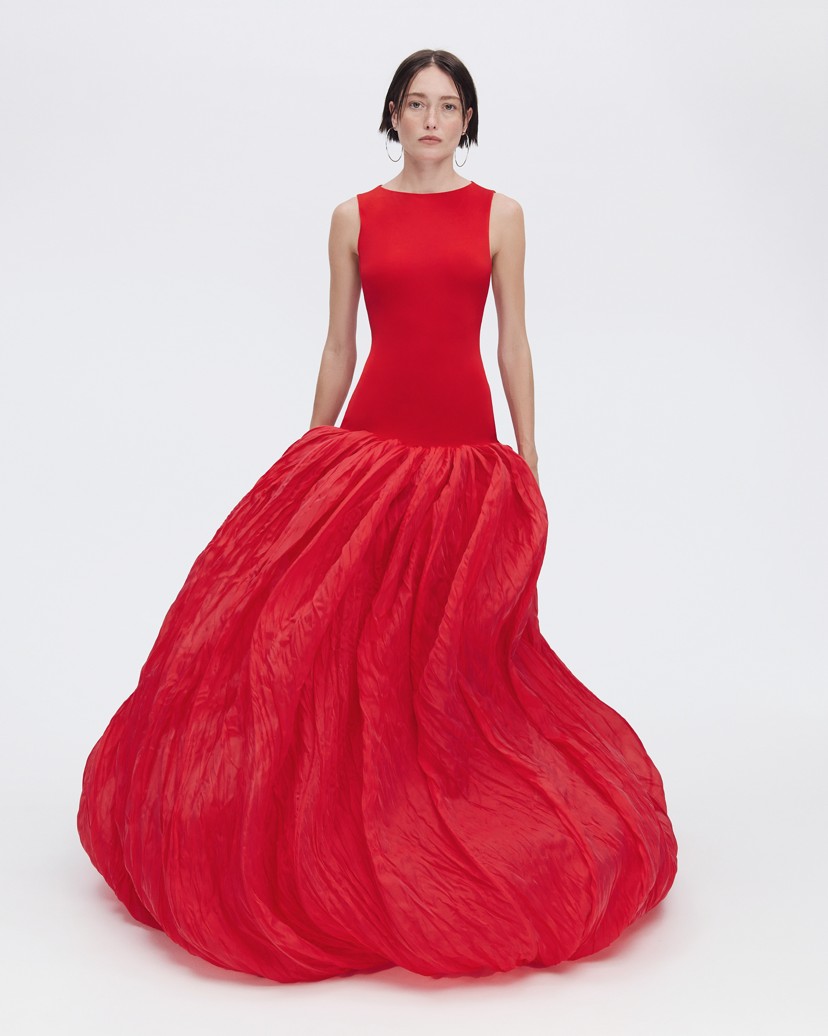 BALLOON ORGANZA MAXI DRESS