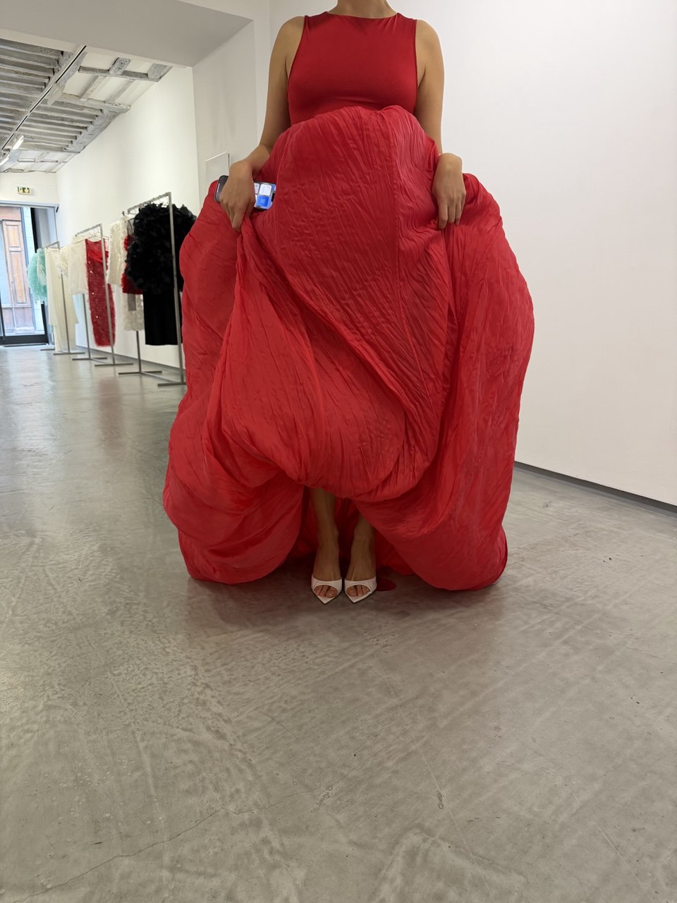 BALLOON ORGANZA MAXI DRESS