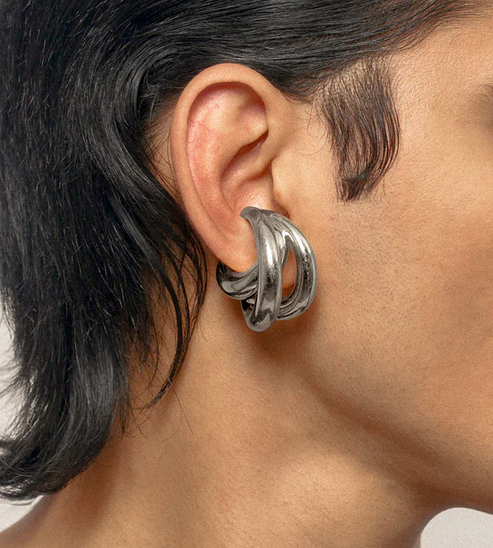 TRIPTYCH EAR CUFF IN SILVER