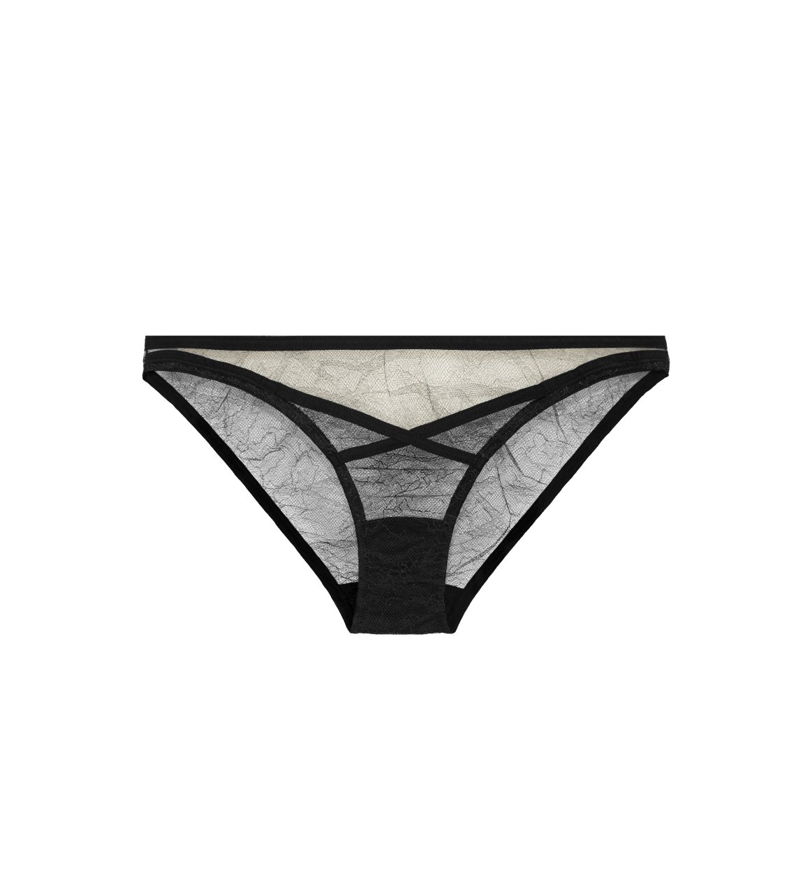 LEAVERS LACE LOW-RISE BRIEFS IN BLACK