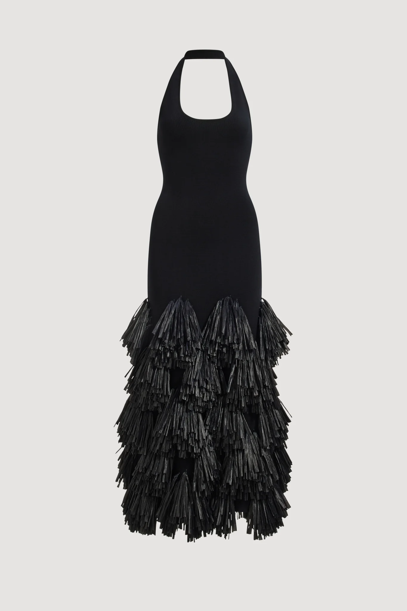 ELVA RAFFIA KNIT MIDI DRESS